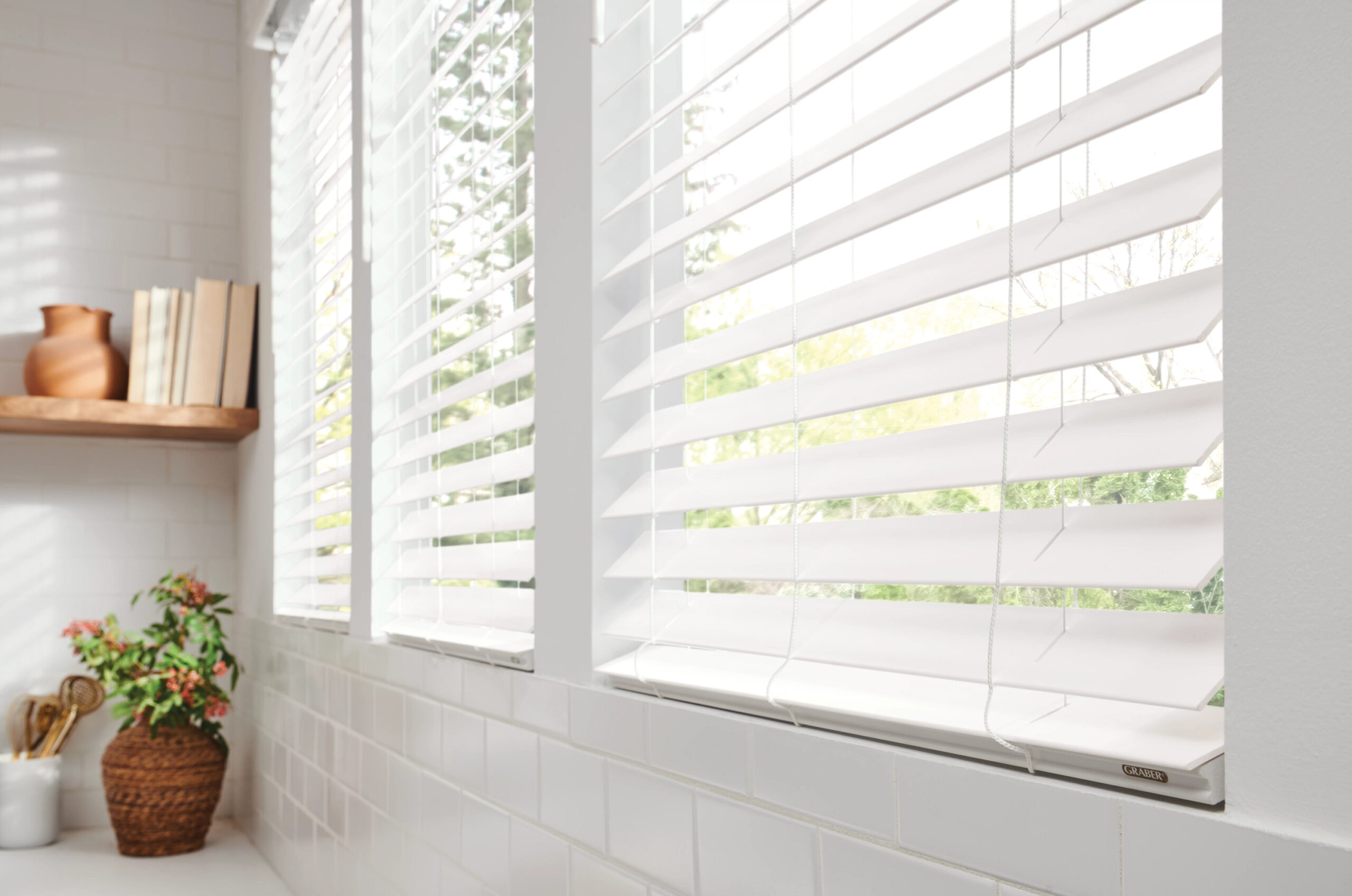 Window White Blinds